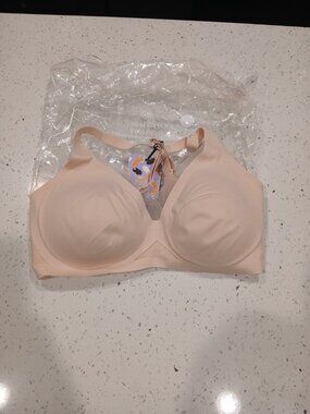 HoneyLove CrossOver V Neck Bra 34d/dd(e) Blush